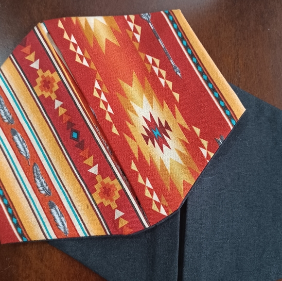 Men's Aztec Boho Tribal Western Motif Cotton Facemask - Picture 2 of 4